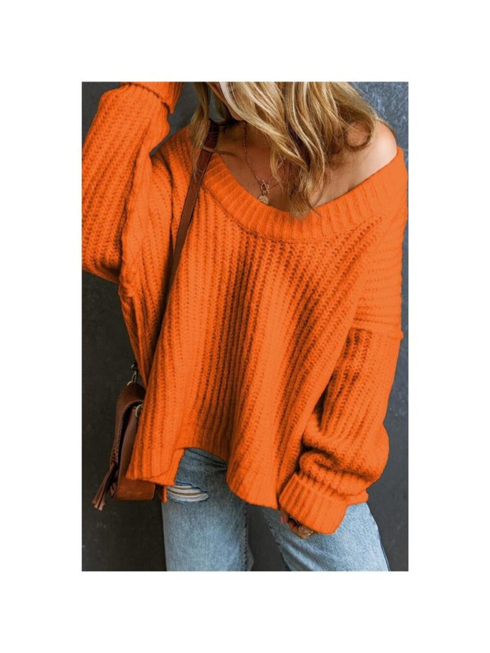 Chunky Knit Dropped Shoulder Sweater